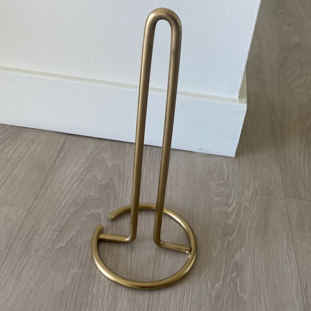 Gold paper towel holder